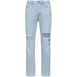 Image of Hugo 634 Rip Repair Jeans - Blue