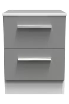 Image of Stafford 2 Drawer Bedside Cabinet (Ready Assembled)