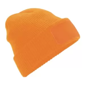Image of Beechfield Unisex Adults Thinsulate Printer Beanie (One Size) (Fluoresent Orange)