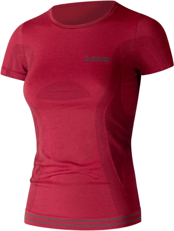 Image of Lenz 6.0 Merino Round Neck Women T-Shirt, red, Size M
