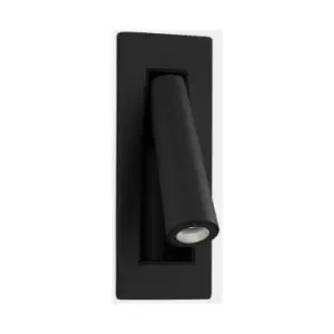 Image of LEDS C4 Gamma Recessed LED Recessed Fold Away Reading Light Metallic Black IP20 2.1W 2700K