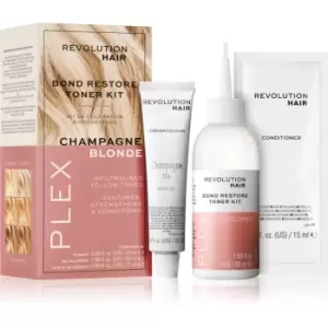 Image of Revolution Haircare Plex Bond Restore Kit Set for Hair Color Enhancement Shade Champagne Blonde