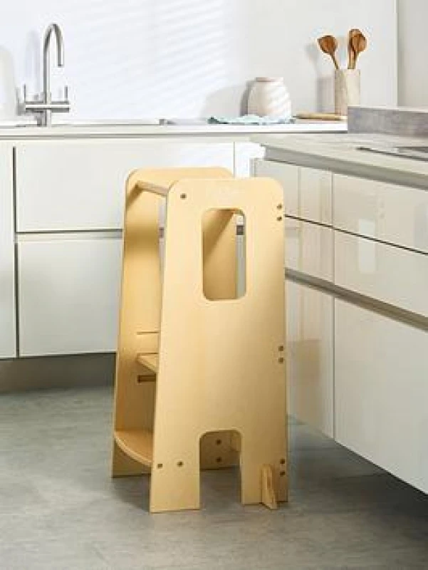 Image of Tutti Bambini Helping Hands Montessori Toddler Learning Tower - Natural One Colour WQHAL Unisex