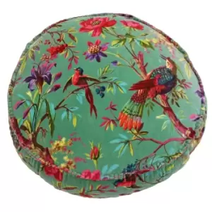 Image of Riva Paoletti Paradise Round Cushion Cover (50 x 50 x 12cm) (Mineral)