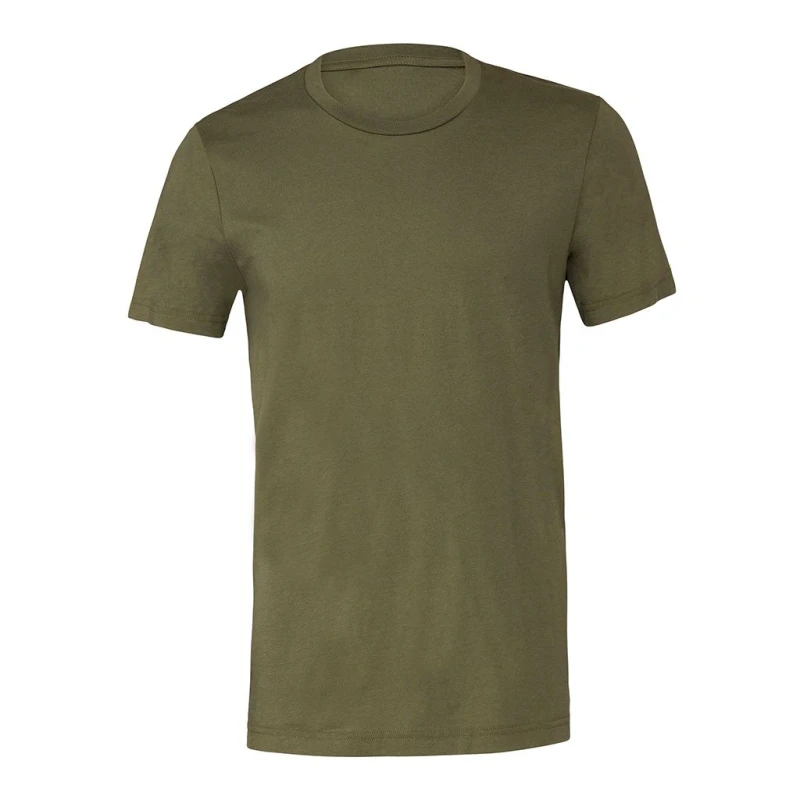 Image of Bella + Canvas Mens Crew Neck T-Shirt in Dark Green Size: XS Dark Green Male XS