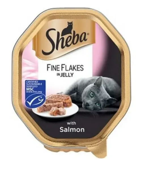 Image of Sheba Fine Flakes Salmon Cat Food 85g