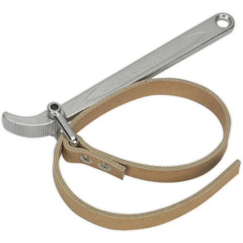 Image of Loops Oil Filter Strap Wrench - Drop Forged Steel - 60mm to 140mm Rubberised Strap Metallics