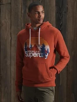 Image of Superdry Core Logo Wilderness Hoodie - Orange Size M Men
