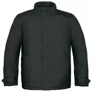 Image of B&C Mens Real+ Premium Windproof Thermo-Isolated Jacket (Waterproof PU Coating) (S) (Black)