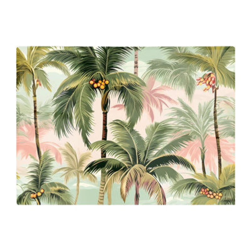 Image of Warren Reed Designer Palm Trees Pattern Glass Chopping Board