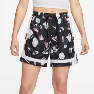 Image of Nike W Fly Crossover All Over Print Shorts, Black/White/White/White, Female, Basketball Shorts, DR2966-011