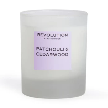 Image of Revolution Home Patchouli & Cedarwood Scented Candle 250g