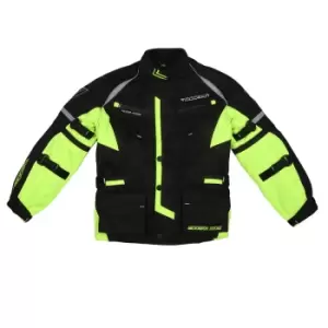 Image of Modeka Tourex II Kids Jacket Black Yellow 152