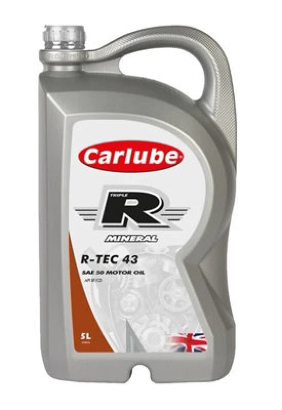 Image of Carlube Engine Oil 5L Triple R Sae 50 Api Sf Cd Mineral 5 Litres R-Tec 43 Kch005