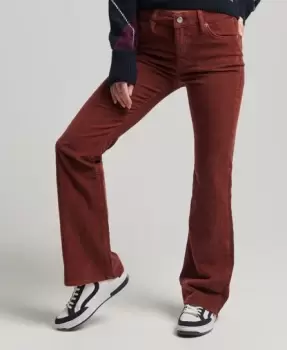 Image of Superdry Mid Rise Slim Cord Flare Jeans