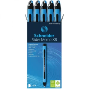 Image of Schneider Slider Memo XB Ballpoint Pen - Black (10 Pack)