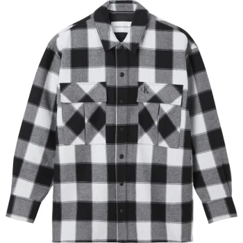 Image of Calvin Klein Jeans Oversized Shirt - White/Black YAF