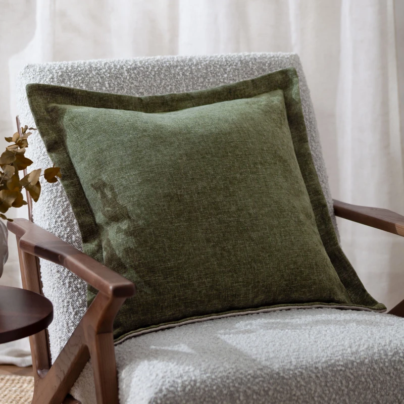 Image of Yard Dune Chenille Filled Cushion Moss 50 X 50Cm, Green 5025532853011.00