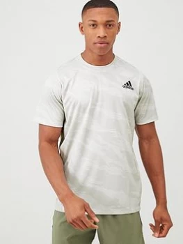 Image of Adidas Freelift Camo T-Shirt - White