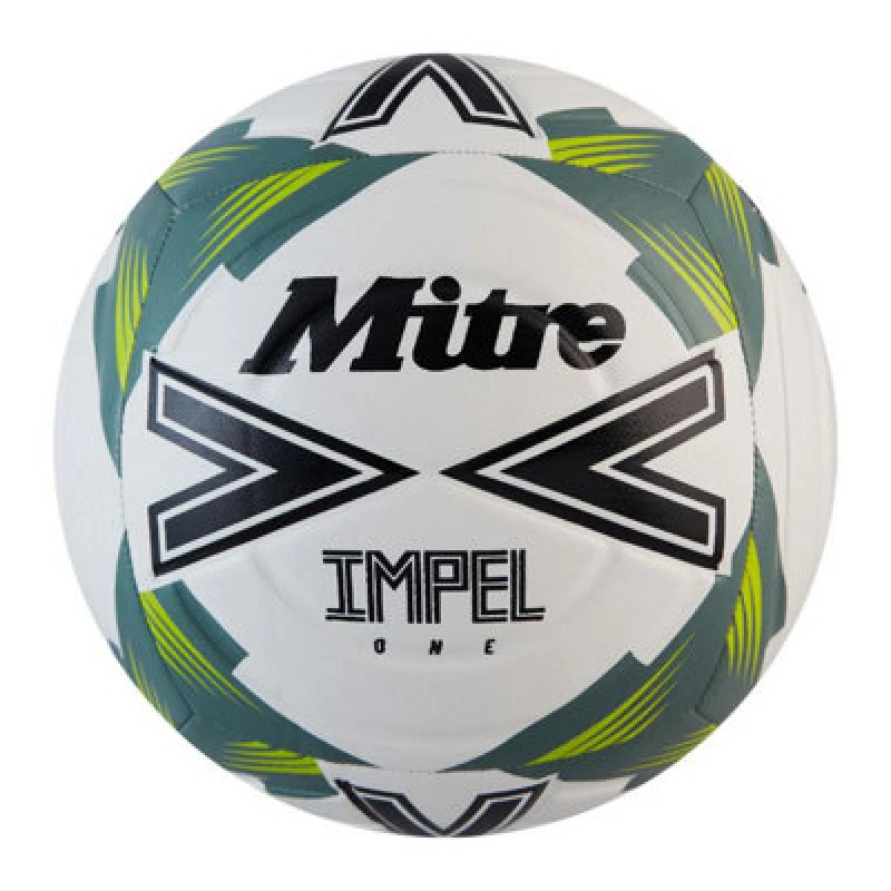Image of Mitre Impel One Football White/black/sage (5)