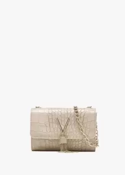 Image of Valentino Bags Womens Audrey Faux Croc Evening Bag In Ecru