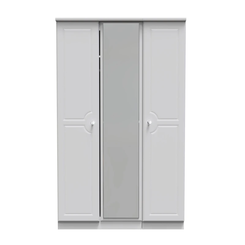 Image of Ready Assembled 2 U Kendal Triple Mirror Wardrobe (Ready Assembled) White