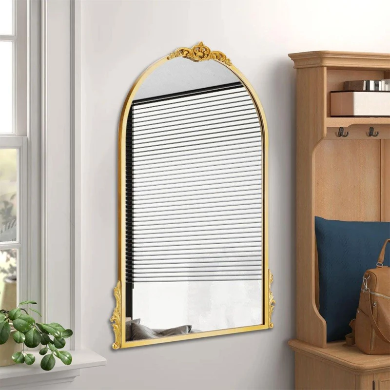 Image of LIFE IDEAS Gold Antique Decor Baroque Wall Mirror Gold unisex One size