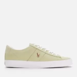 Image of Polo Ralph Lauren Mens Sayer Canvas Low Top Trainers - Light Olive/Multi PP - UK 8