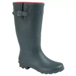 Image of Stormwells Womens/Ladies Plain Wellington Boots (7 UK) (Green/Red)