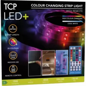 Image of TCP Remote Tape LED Light RGB - 5M