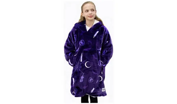 Image of Wednesday Wednesday Fleece Hooded Blanket - Medium