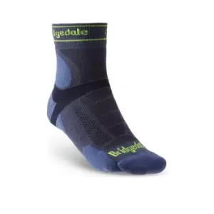 Image of Brigdedale TRAIL RUN Ultralight T2 Merino Sport 3/4 Crew Mens - Medium Blue