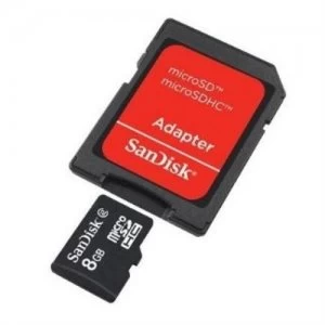 Image of SanDisk SDSDQM-008G-B35A memory card 8GB MicroSDHC