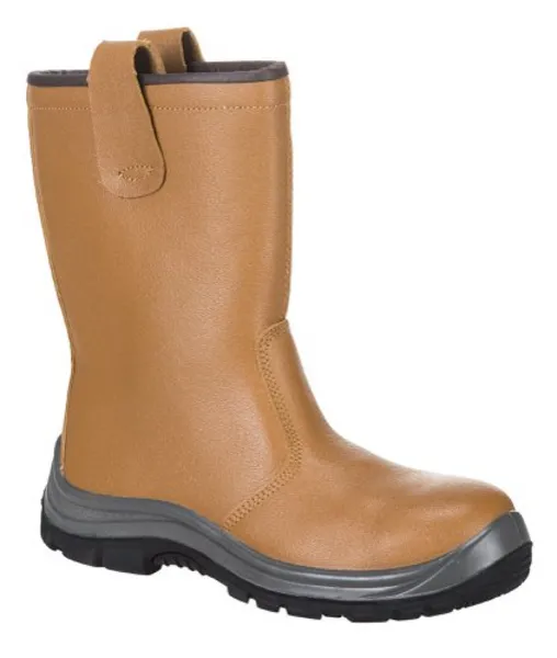 Image of Portwest Steelite S1P CI HRO Safety Rigger Boots FW12TAR41 Colour: Tan