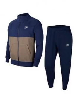 Image of Nike Sportswear Fleece Tracksuit - Navy