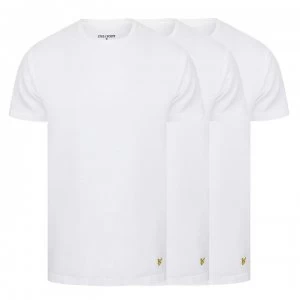 Image of Lyle and Scott 3 Pack Maxwell Loungewear T Shirts - White