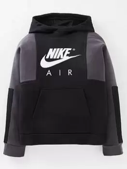 Image of Nike Boys Nsw Air Pullover Hoodie - Black/White