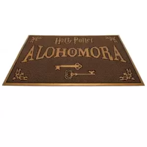 Image of Harry Potter Alohomora Rubber Door Mat (One Size) (Brown) - Brown