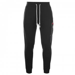 Image of Champion Large Logo Cuffed Sweatpants - Black