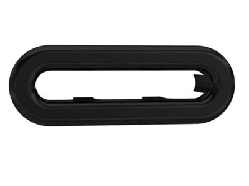 Image of Balterley Traditional Oval Overflow Cover Matt Black 50mm x 26mm Black