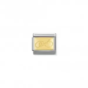 Image of Nomination Composable Classic 18K Gold Infinite Love Plate Link 030121/21