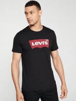 Image of Levis Graphic Housemark T-Shirt - Black, Size S, Men