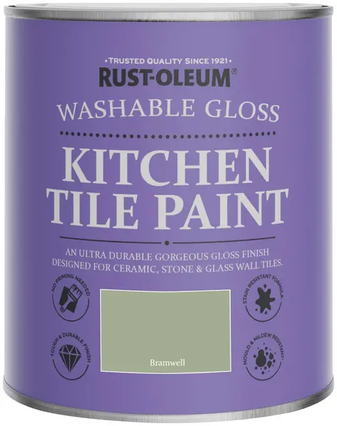 Image of Rust-Oleum Rust-Oleum Gloss Kitchen Tile Paint 750ml - Bramwell