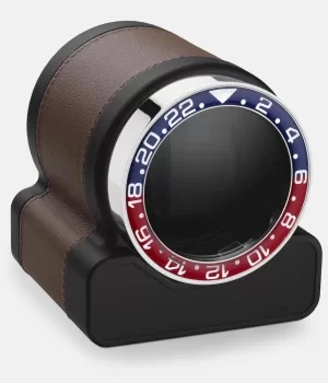 Image of Scatola del Tempo Watch Winder Rotor One Chestnut Pepsi Bezel