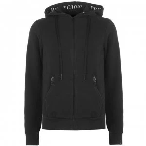 Image of True Religion Script Zip Hoodie - Black 1001