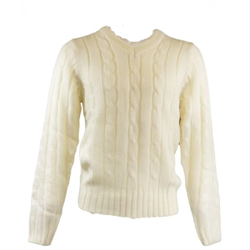 Image of Carta Sport Carta Sport Men Plain Cricket Jumper in Off White Size: Small Off White S Male 5063300499382