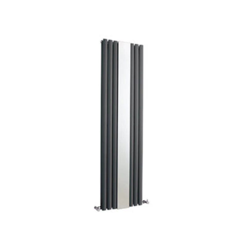 Image of HUDSON REED Hudson Reed Revive Double Designer Vertical Radiator Mirror 1800mm H x 499mm W - Anthracite HLA79