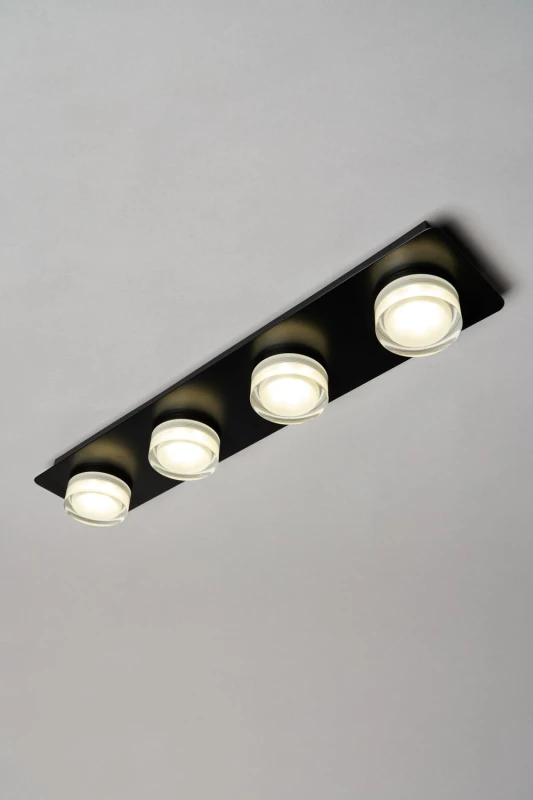 Image of Spa Amalfi 20W LED 4 Flush Light Bar Spotlight Matte Black