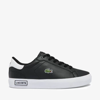 Image of Lacoste Junior Powercourt Trainers - Black - UK 5 Kids