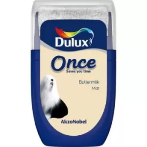 Image of Dulux Once Buttermilk Matt Emulsion Paint 30ml